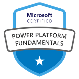 Badge Microsoft Certified: Power Platform Fundamentals PL-900