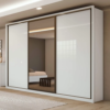 Guarda-Roupa Casal 3 portas Correr Spazio 6 gavetas Branco Expresso Móveis - Image 4