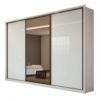 Guarda-Roupa Casal 3 portas Correr Spazio 6 gavetas Branco Expresso Móveis